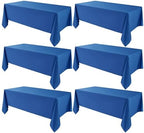 VidaFete 6 Pack 90 * 132inch Royal Blue Rectangle Tablecloth for 6ft Tables by VidaFete