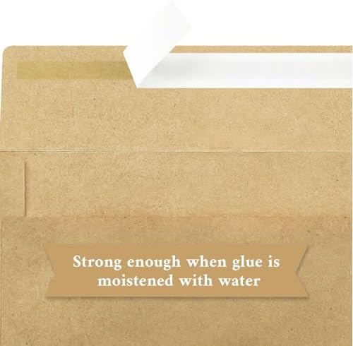 200 Pack #10 Kraft Envelopes Letter Size Self-Seal for Business - Image 6