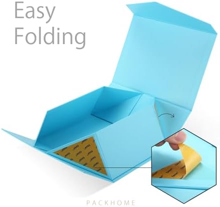 PACKHOME 6 Light Blue Gift Boxes 9x6.5x3.8in with Magnetic Lids - Image 5