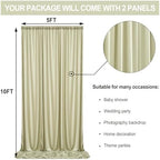 10 ft x 10 ft Wrinkle Free Light Green Backdrop Curtain for Parties, Thick Green Polyester Photo Backdrop Drapes for Baby Shower Wedding Engagement Birthday Party Backdrop Stand,5ft x 10ft 2 Panels - Image 5