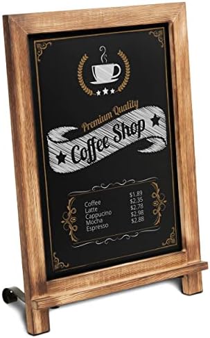 Rustic Torched Tabletop Chalkboard Sign/Hanging Magnetic Wall Chalkboard/Small Countertop Chalkboard Easel/Kitchen Countertop Memo Board / 12" x 17" in. Weddings, Birthdays, Baby Announcements - Image 5