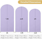Beige Purple Arch Backdrop Cover Set of 3 6FT 6.6FT 7.2FT Spandex Photo Wedding Arch Covers Stretchy Backdrop Baby Shower Birthday Party Lilac Lavender Arch Stand Cover Bridal Shower Decoration - Image 5