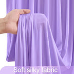 10 Panels Lavender Backdrop Curtain for Parties Wedding Light Purple Wrinkle Free 50ft x 10ft Backdrop Drapes for Baby Shower Birthday Party Photo Photography Polyester Fabric Background Decoration - Image 7