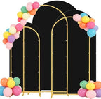 HAINARverS Set of 3 Arch Backdrop Stands with Covers, Black, 6/6.6/7.2FT by HAINARverS