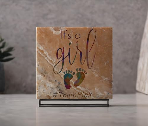 It's a Girl Baby Gender Reveal Stencil Team Pink Template Reusable for Painting on Walls, Wood, Arts and Crafts (727) - 17 x 22 Inches - Image 5