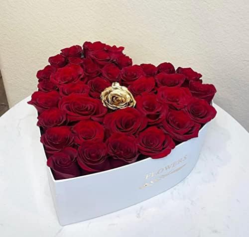 UNIKPACKAGING Set of 3, Heart Shaped Flower/Gift Boxes (White) - Image 2