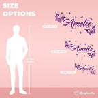 CRYPTONITE Butterflies Baby Room Decor | Custom Name Wall Decal | Butterfly Decorations for Bedroom Decor | Fully Customizable and Non-Toxic | Wall Decor Nursery Wall Decal (Wide 42"x 26" Height) - Image 5