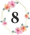 Pink Floral Design Table Number Cards Double Sided Party Table Numbers for Reception Baby Shower Anniversary Birthday Bridal Party 5x7 100 Pcs by Unknown