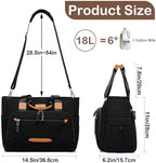FHELAD Diaper Bag Tote for Women, Baby Diaper Bag 16L (Black) - Image 4