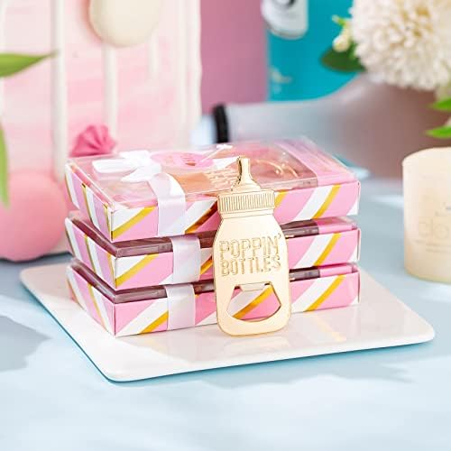 24 Baby Bottle Openers - Poppin Design for Baby Girls (24 Pack Pink) - Image 3