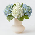 ZYTUYO 2PCS White & 2PCS 20" Light Blue Hydrangea Artificial Flowers Real Touch Faux Hydrangeas with Long Stem for Spring Home Decor Baby Shower Floral Arrangement Kitchen Party Wedding Xmas Decor by ZYTUYO