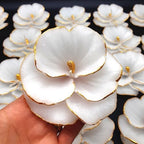 Giftsupstore Wedding Favors Guests Bulk- 75 Set of Elegant Gold Design Orchid Candle -Custom Bridal Shower Gifts, Baby Shower, Personalized Bachelorette Party Candle Favor – Decorative Floral Candles - Image 5
