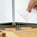 Large Photo Album Self Adhesive Scrapbook Album for 4x6 5x7 8x10 Pictures DIY Photo Book for Wedding, Anniversary, Christmas, Baby Shower, Ideal for Preserving Precious Moments - Image 5