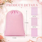 Kacctyen 60 Pack Small Pink Drawstring Gift Bags Bulk Reusable Nylon Pouch - Image 2
