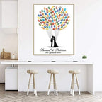 DIY Wedding Guest Book for Couple, Personalized Engagement Present Guest Signing Alternative Wedding Party Decorations-60x80cm - Image 4