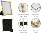 Jaye’s Studio Gracie Chloe 4x6 Picture Frame Gold Bamboo Frame, Handpainted Lacquer Finish, Glass Picture Frames, Metal Photo Frame Vertical Horizontal, Photo Frames Tabletop For Home, Bedroom, Office - Image 5
