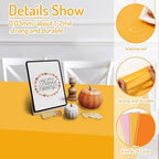 Whaline 16 Pcs Fall Plastic Tablecloth Pink Orange Rectangle Table Cover 4 Colors Waterproof Table Cloth for Autumn Thanksgiving Decoration Supplies, 54 x 108 Inch - Image 3
