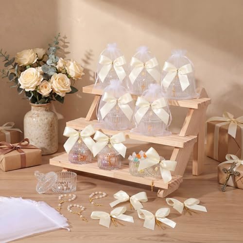 Vesici 20 Sets Baptism Party Favors for Guests Crystal Candy Bowl, White - Image 4