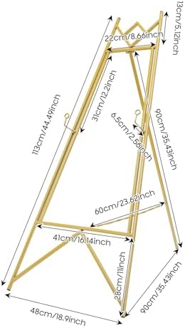 Gold Easel Stand for Sign, Adjustable Metal Standing Display Easel for Wedding Signs Painting Art Posters Pictures Welcome Signs Baby Shower (18.9 X 44.5 in) - Image 2