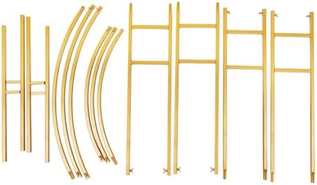 7.2ft Metal Wedding Arch, Freestanding Balloon Arch Backdrop Arch Stand, Garden Lawn Arch, Indoor Outdoor Party Decoration for Weddings, Birthday Parties, Commercial Events,Load 22lbs (Gold) - Image 3