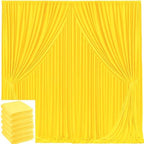 30x10ft Yellow Backdrop Curtain for Wedding Parties Wrinkle Free Fabric Yellow Drapes Backdrop Decoration for Baby Shower Birthday Photography Decoration 6 Panels, 5ft x 10ft by Gogoparti