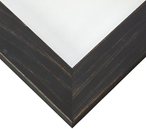 Craig Frames 14x14 Black Picture Frame Matted to 5x7, Rustic Wall Decor - Image 4