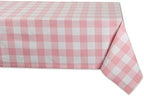 DII Buffalo Check Collection, Classic Farmhouse Tablecloth, 60 x 104, Pink & White by DII