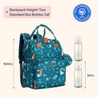 BabbleRoo Diaper Bag Backpack - Baby Essentials Travel Tote - Multi Function Water Resistant Diaper Bag, Travel Essentials Baby Bag with Changing Pad, Stroller Straps & Pacifier Case - Unisex, Dino - Image 2