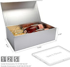 LIFELUM Silver Magnetic Gift Box for Graduation Presents, 13.8"x8.3"x4.4" - Image 5