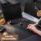 Feifeiya 30 Pcs Medium Black Gift Bags with Ribbon Handle - Image 5