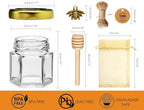Adabocute Honey Pot, Glass Honey Jars, Mini Glass Jars 1.5oz 40 Pack - Image 2