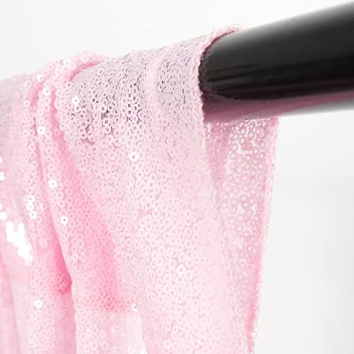 Poise3EHome Pink Sequin Backdrop Curtains,4 Panels 2FTx8FT Glitter Background for Party Birthday Party Baby Shower Wedding Christmas Thanksgiving Halloween Holiday Festival Decor - Image 4