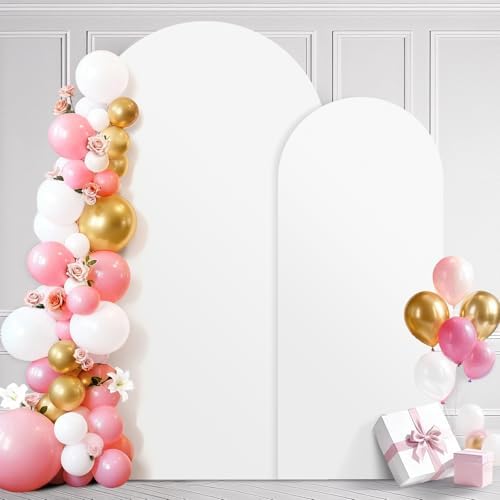 Ledido 6FT 7.2FT 2Set White Arch Backdrop Cover Party Decoration by Ledido