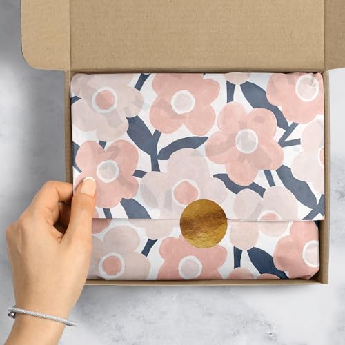 Jillson & Roberts 20" x 30" Printed Gift Tissue, Elegant Flowers (48 Folded Sheets) - Image 4