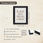 Vintage Framed Fun Kids Quotes Canvas Posters Every Dog Needs A Baby Wall Art Modern Trendy Minimalist Toddler Prints Playing Print For Nursery Room Wall Decor 12x16 inch - Image 2