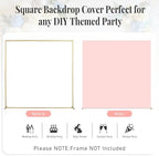 6.6FT x 4FT Light Pink Square Backdrop Arch Cover Double-Sided Spandex Arch Covers Fitted Wedding Arch Stand Cover Stretchy Backdrop for Balloon Arches Birthday Baby Shower Party Banquet Decorations - Image 5