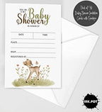 Pack of 30, Boy/Girl Baby Shower Party Collection, Baby Shower Invitation Cards, Fill in the Blank Invites WIth Envelopes, Cute Animals Theme Party Supplies - Image 2