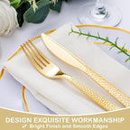 Supernal 180pcs Gold Plastic Silverware Set for Wedding, Party & Catering - Image 6