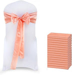 MDS® Pack of 200 Satin Chair Sashes for Wedding & Events – Peach by MDS