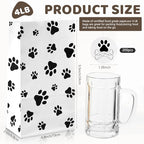Meanplan 200 Pcs Paper Paw Bags with Footprint Paper Dog Treat Bags Bulk for Lunch Snacks Bread Candy Sandwich Popcorn Cookies Food Party Favors (White) - Image 2