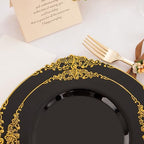Hioasis 350 Pcs Black Gold Plates for Graduation - Image 6