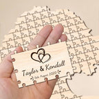Personalized Tree of Life Wedding Guest Book Alternative Custom Wedding Guest Book Love Tree Puzzle Rustic Wedding Decorations for Party Engagement Reception Anniversary - Image 4