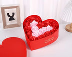 Set of 3 Heart Shaped Gift Boxes with Ribbon Bow Clear Window Decorative Heart Gift Flower Wrapping Boxes for Wedding, Birthday, Anniversary, Valentine's Day, Mother's Day, Baby Showers (Red) - Image 3