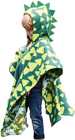 Car Seat Poncho for Toddlers and Babies, Crash Tested Winter Coat Alternative, Reversible Fleece Car Seat Blanket, 6 Months to 5 Years, Easy On Easy Off, Green Dinosaur, Birdy Boutique by BirdyBoutique