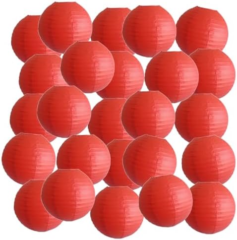 12in Chinese Style Paper Lanterns, a Whole Box of 150pcs, Suitable for Party Decoration (red) by FOCLOVER