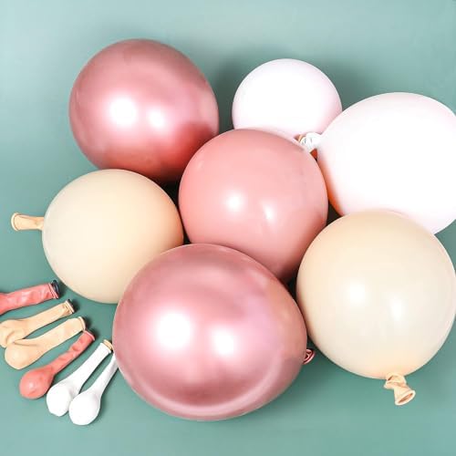 DIY Doubled Layer Cream Peach Apricot Balloons Garland Retro Pink Ballon Kit Chrome Rose Gold Globos Wedding Birthday Baby Shower Party Decor - Image 4