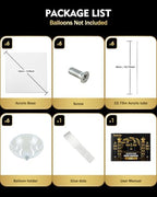 Bezente Pro Series Clear Acrylic Balloon Stand Kit Set of 6, 15.75 Inch Reusable Balloon Sticks Holder with Base, Party Tabletop Centerpiece Decor for Wedding Birthday Baby Shower(No Balloon) - Image 6