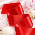 50 Pcs Red Satin Chair Sashes 6 x 108 in Chair Bows for Wedding - Image 4