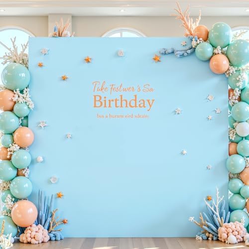 Square Backdrop Arch Cover Baby Blue 6.6FT x 6.6FT Square Arch Backdrop Covers Stretchy Spandex Fitted Square Backdrop Cover for Birthday Party Wedding Ceremony Banquet Decoration - Image 2