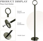 Urban Deco 12PK Table Number Holders Place Card Holders 12 Inch Table Card Holders Steel Card Holders for Photos, Food Signs, Memo Notes, Weddings, Restaurants, Birthdays (Nickel Black) - Image 3